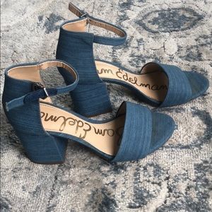 Sam Edelman blue jean sandals